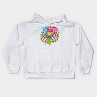 Pansexual Frog Fungi Handful Kids Hoodie